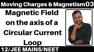 Moving Charges n Magnetism 03  Magnetic Field on the axis of a Circular Current Loop JEE MAINSNEET [upl. by Lazor249]