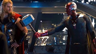 Vision Lifts Thors Hammer Scene  Avengers Age of Ultron  Movie Clip HD [upl. by Hance922]