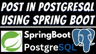 POST data in PostgreSQL database using Spring Boot and Postman Tutorial  REST API [upl. by Rondon882]