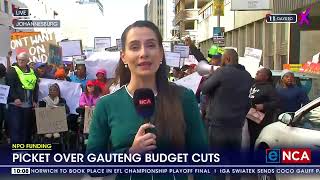 NPO Funding  Picket over Gauteng budget cuts [upl. by Eocsor325]