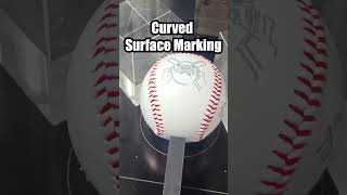 Curved Surface MarkingLaser Engraving on Baseball [upl. by Yrtsed34]