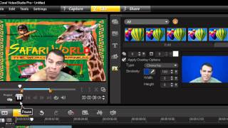 Corel VideoStudio pro x4 how to make blue screen [upl. by Whitcher842]