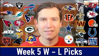 Building Momentum  NFL Week 5 WinLoss Picks [upl. by Maryjo]