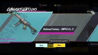 FREE  Outlawed Fantasy UMP45  Premium Create opening  PUBG MOBILE [upl. by Columbine]