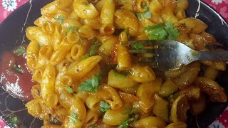 Indian style tasty macaroni pasta recipe 👌👌 Masala macaroni pasta😋😋 [upl. by Eillac895]