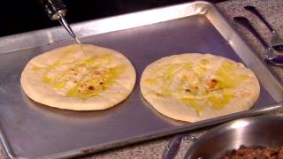 Pizza w Ground Lamb Feta and Spinach [upl. by Lallage]