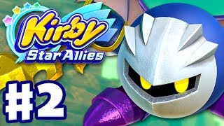 Kirby Star Allies  Gameplay Walkthrough Part 2  Planet Popstar 100 Meta Knight Nintendo Switch [upl. by Lark608]