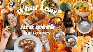 What I Eat In a Week 🎃🧡 FALL EDITION pt 2 🧡🎃 vegan  realistic  delicious snacks and desserts [upl. by Lamek465]