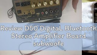 Review D50 DigitaL Bluetooth Stereo Amplifier Board subwoofer Dual Microphone Speaker [upl. by Anomas]