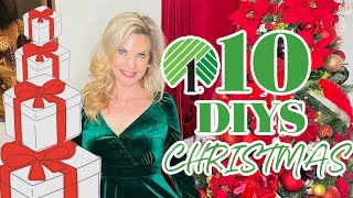 🎄10 DIY DOLLAR TREE CHRISTMAS DECOR CRAFTS GIFT WRAPI Love Christmas ep 28 Olivias Romantic Home [upl. by Enyehc]