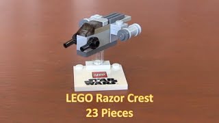 How To Build A Mini LEGO Star Wars Razor Crest 23 Pieces [upl. by Nnylacissej]