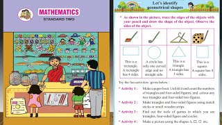 Std 2nd Math Lets identify geometrical shapes [upl. by Ajak]