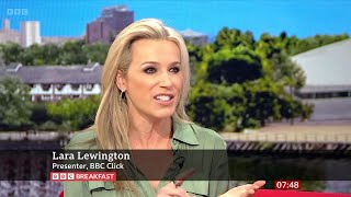 Lara Lewington BBC Click Host On BBC Breakfast 28062024 [upl. by Ayit]