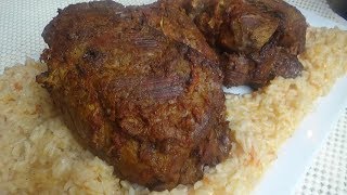 لحم خروف 😋 بتتبيلة المطاعم مفور و محمر مع وصفة طبق الأرز [upl. by Ellenid]