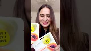 Sheet mask kaise use kare😍  sheet mask india shorts skincare sheetmasks diy facepack hack [upl. by Slin]