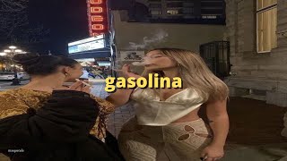 anna  gasolina sped up  lyrics [upl. by Anairol527]