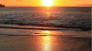 Nature Relaxation wMusic Soothing Ocean Sunset  San Franciscos Baker Beach 1080p HD [upl. by Adnaral792]