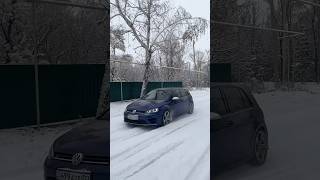 Winter skiing on Golf 7 R 310 HP [upl. by Gastineau]