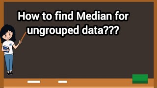 Median for ungrouped data in statistics  how to find median in statistics 1st yea lecture [upl. by Aynekal]