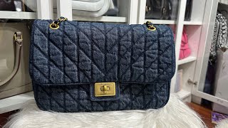 THE BAG IS SECURED 🎉🎉🎉😂😂😂KARL LAGERFELDAgyness Quilted Denim Shoulder Bag [upl. by Gnirps]