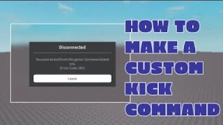 How to make a Custom Kick command in Studio Lite [upl. by Slrahc]