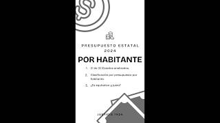 Presupuestos ESTATALES x HABITANTE  ¿Es justo y equitativo [upl. by Lamaj]