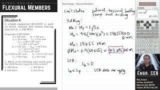 Solved Problems in Steel Design  Flexural Members Part 005 [upl. by Mallina]