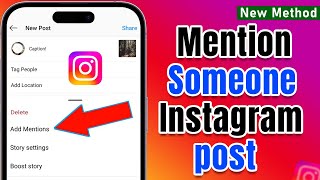 How to Mention Someone in Instagram Post 2024 [upl. by Mharg]