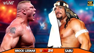 Brock Lesnar vs Sabu  Extreme Rules Match  BADBLOOD 2024  WWE August 312024 [upl. by Schonfield]