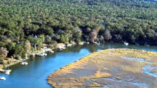 St Helena Island Beaufort SC Waterfront Aerial Slide Show [upl. by Ellek740]