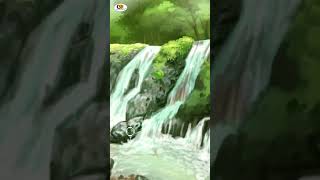 DIGITAL PAINTING WATERFALLSTEP BY STEP TUTORIALshortsvideoyoutube [upl. by Idelle]