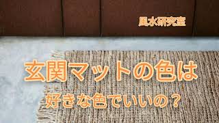 【風水・玄関 】マットの色は好きな色でいいの？ [upl. by Eran]