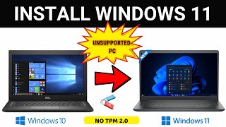 How to Install Windows 11 on Unsupported PC  Windows 11 Installation Step by Step  No TPM 20 [upl. by Haywood]