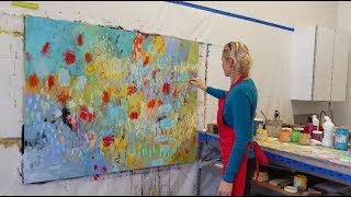 abstract painting  intuitive painting  from start to finish [upl. by Lyram]