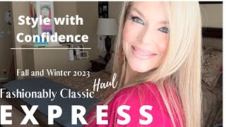 Express Clothing Haul  Stylish Outfits for Fall and Winter  Over 40 Fashion Basics and Trends [upl. by Methuselah662]