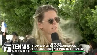 Victoria Azarenka talks Madrid Doubles Final and Life with Leo  2023 Rome Second Round [upl. by Gustin1]