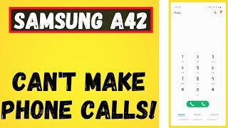 Samsung A42  A42 5g Call Setting Call Problem Fix 2021 [upl. by Esli483]