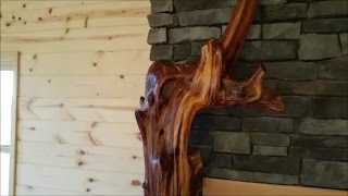 DIY Installing Cedar Fireplace Decoration amp Serious Bantering LOL [upl. by Lawler652]