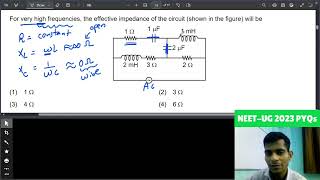 For very high frequencies the effective impedance of the circuit shown in the figure will be [upl. by Greenebaum]