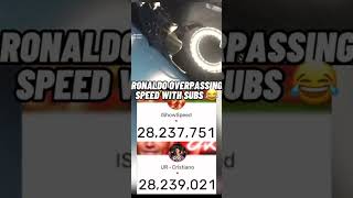 Ronaldo overpassing Speed with subs on YouTube😂ishowspeed [upl. by Santa]