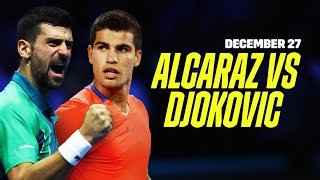 HIGHLIGHTS  Novak Djokovic vs Carlos Alcaraz Riyadh Season Tennis Cup [upl. by Jd531]