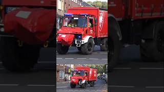 Unimog Gerätewagen Logistik GWL FF AachenHaaren 🚒🔥 ● einsatzfahrt feuerwehr [upl. by Enneles]