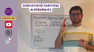 SIMPLIFICACIÓ DE FRACCIONS ALGEBRÀIQUES [upl. by Ise]