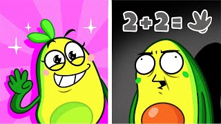 AVOCADO BACK TO SCHOOL  Brains OUT And Funny Situations by Avocado Family [upl. by Aiyn928]