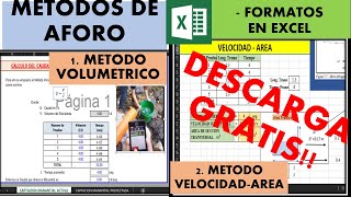 METODO DE AFOROS DE CAUDAL  EJEMPLOS Y PLANTILLAS EN EXCEL 2020 [upl. by Minerva]