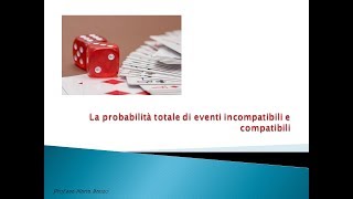 Probabilità totale di eventi compatibili e incompatibili [upl. by Zima]