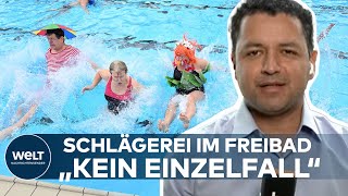 SCHLÄGEREI IM FREIBAD Bademeister zusammengeschlagen Platzwunde Zahn am Beckenrand  WELT Thema [upl. by Noillid]