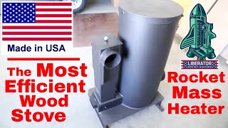 Liberator Rocket Stove  Hyper Efficient USA Made Wood Burning Stove  Mass Heater [upl. by Ydneh]