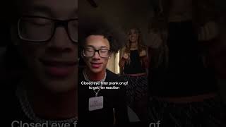 Closed eye filter prank on gf tiktok youtubeshorts [upl. by Aniretake]