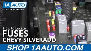 How to Locate Fuses 1419 Chevy Silverado [upl. by Ainig272]